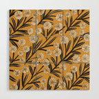 Summer Garden / Yellow & Black Wood Wall Art Gallery Image 1