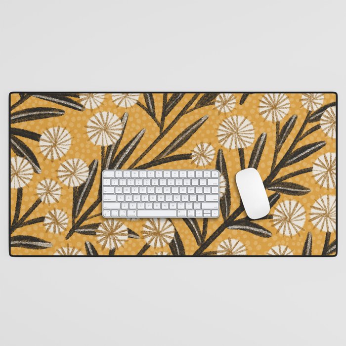 Summer Garden / Yellow & Black Desk Mat Gallery Image 1