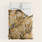 Summer Garden / Yellow & Black Duvet Cover Gallery Image 6