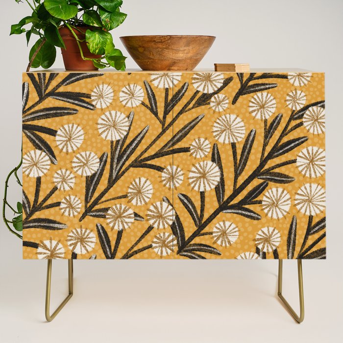Summer Garden / Yellow & Black Credenza Gallery Image 1