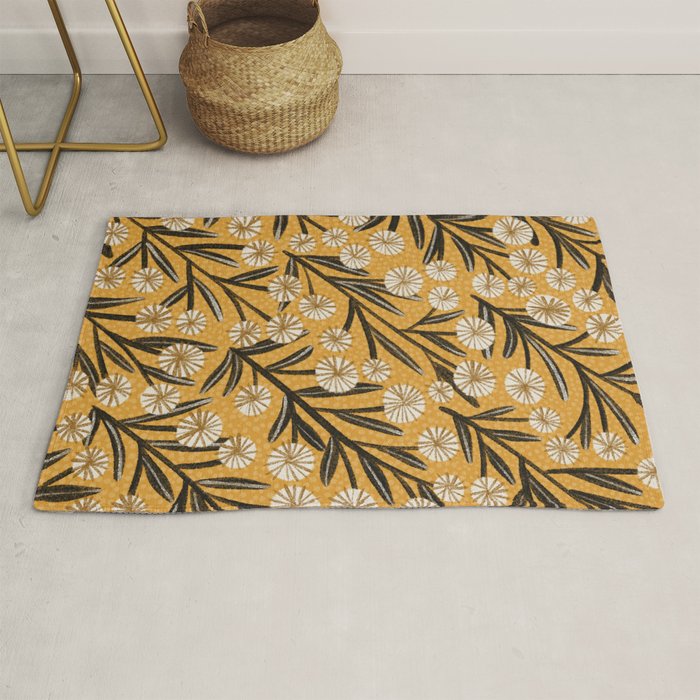 Summer Garden / Yellow & Black Rug Gallery Image 1