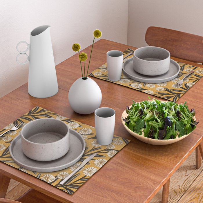 Summer Garden / Yellow & Black Placemat Gallery Image 2