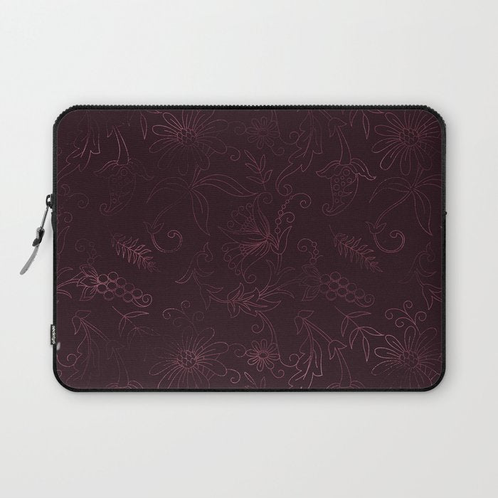 Agate Burgundy Pattern Design Laptop Sleeve Gallery Image 1