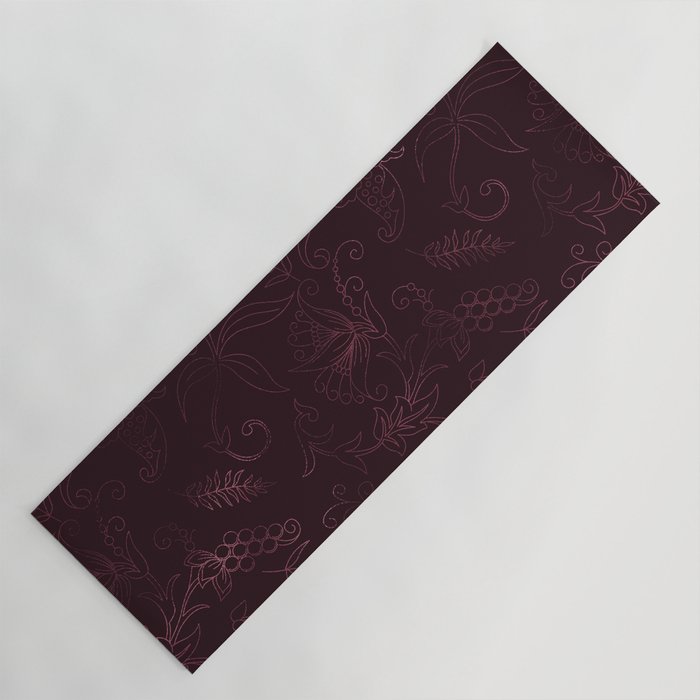 Agate Burgundy Pattern Design Yoga Mat Gallery Image 1