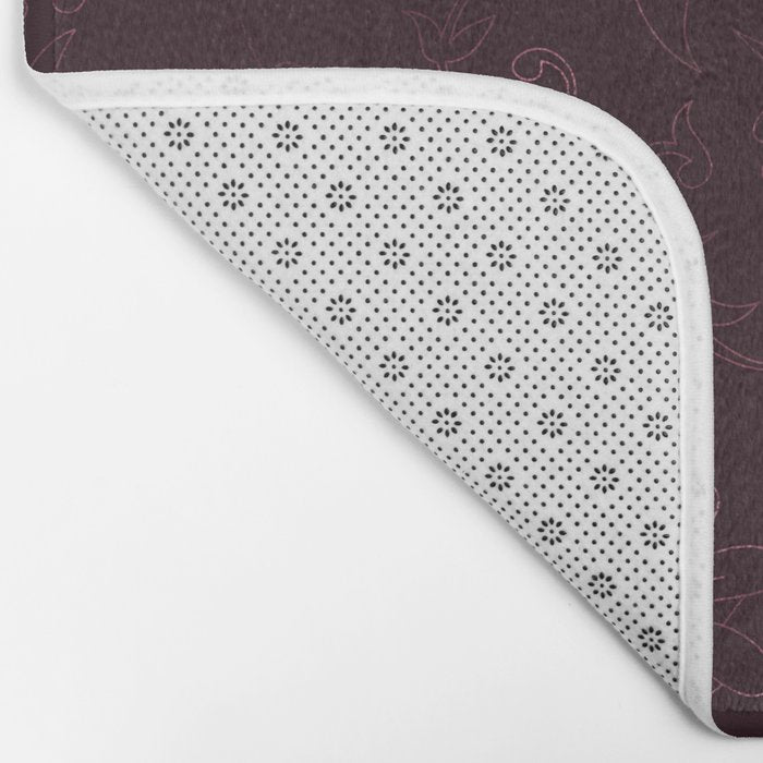 Agate Burgundy Pattern Design Bath Mat Gallery Image 2