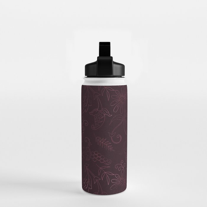 Agate Burgundy Pattern Design Water Bottle Gallery Image 2