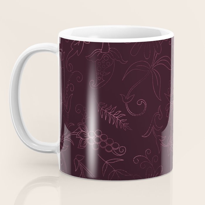 Agate Burgundy Pattern Design Coffee Mug Gallery Image 3