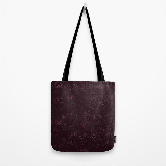 Agate Burgundy Pattern Design Tote Bag Gallery Image 2