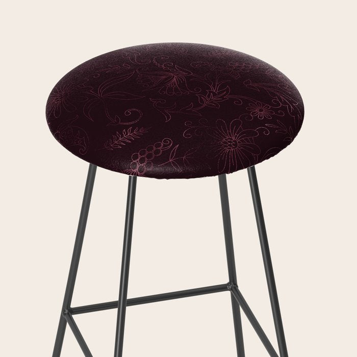 Agate Burgundy Pattern Design Stool Gallery Image 2
