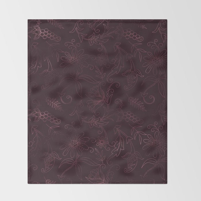 Agate Burgundy Pattern Design Throw Blanket Gallery Image 2