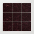 Agate Burgundy Pattern Design Wood Wall Art Gallery Image 1