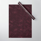 Agate Burgundy Pattern Design Wrapping Paper Gallery Image 1