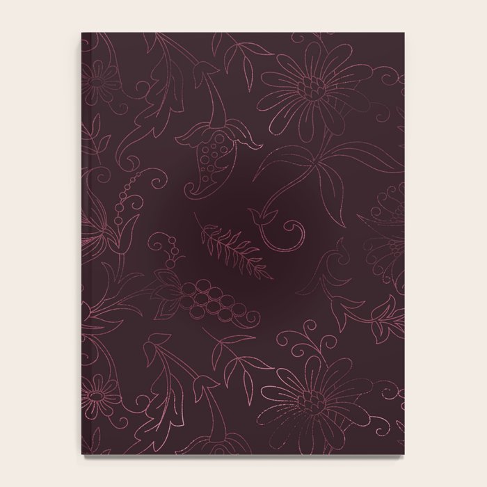 Agate Burgundy Pattern Design Notebook Gallery Image 4