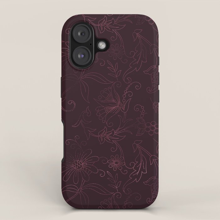 Agate Burgundy Pattern Design iPhone Case Gallery Image 1
