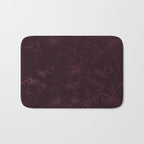 Agate Burgundy Pattern Design Bath Mat Gallery Image 1