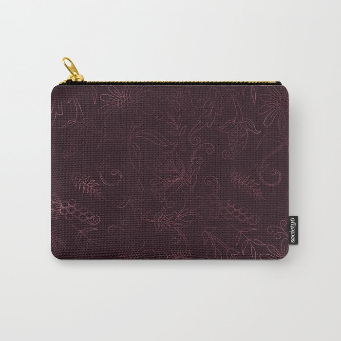 Agate Burgundy Pattern Design Carry All Pouch Gallery Image 1