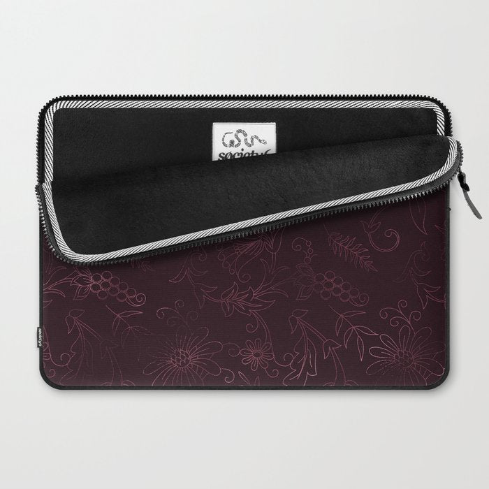 Agate Burgundy Pattern Design Laptop Sleeve Gallery Image 2