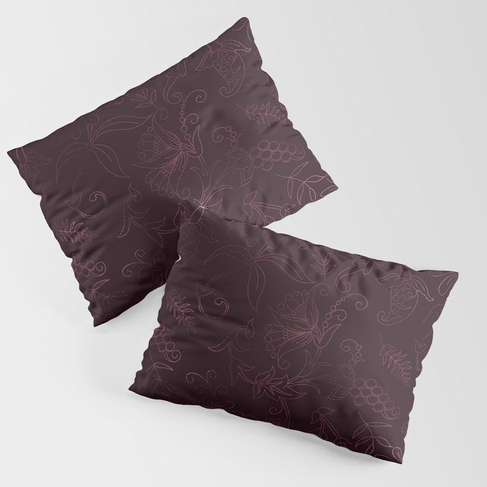 Agate Burgundy Pattern Design Pillow Sham Gallery Image 3