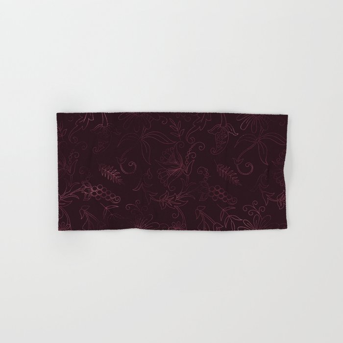 Agate Burgundy Pattern Design Bath Towel Gallery Image 1