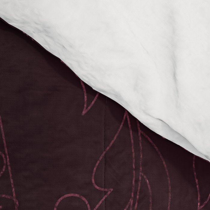 Agate Burgundy Pattern Design Comforter Gallery Image 4