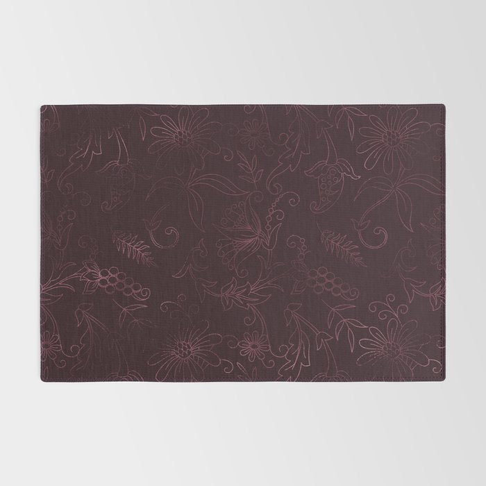 Agate Burgundy Pattern Design Rug Gallery Image 2