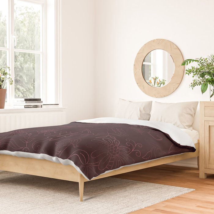 Agate Burgundy Pattern Design Duvet Cover Gallery Image 2