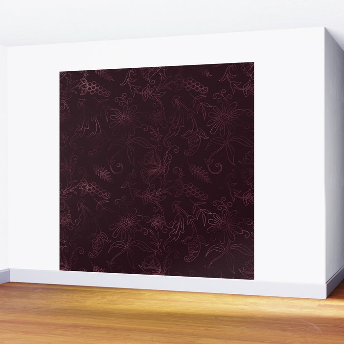 Agate Burgundy Pattern Design Wall Mural Gallery Image 2