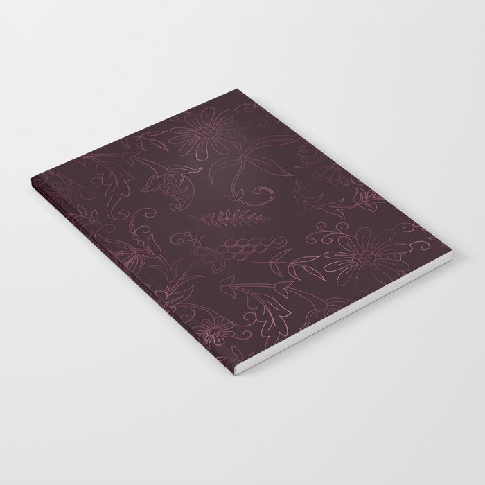 Agate Burgundy Pattern Design Notebook Gallery Image 1