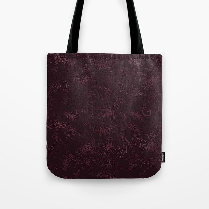 Agate Burgundy Pattern Design Tote Bag Gallery Image 1