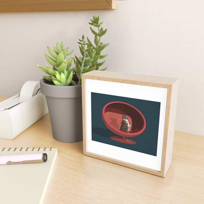 Cats on Chairs Collection - â5 Mini Art Print Gallery Image 2