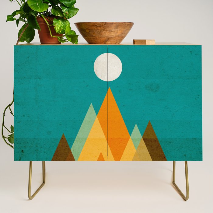 Full moon over Sahara desert Credenza Gallery Image 1