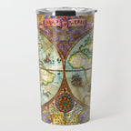 Magical Antique World Map  Travel Mug Gallery Image 1