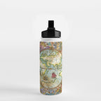 Magical Antique World Map  Water Bottle Gallery Image 2
