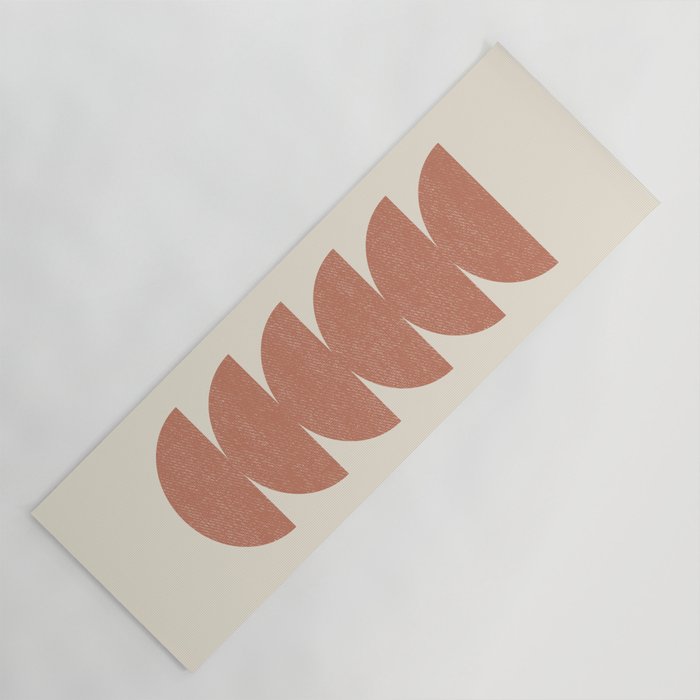 Half Circle 3 - Orange Terra Yoga Mat Gallery Image 1