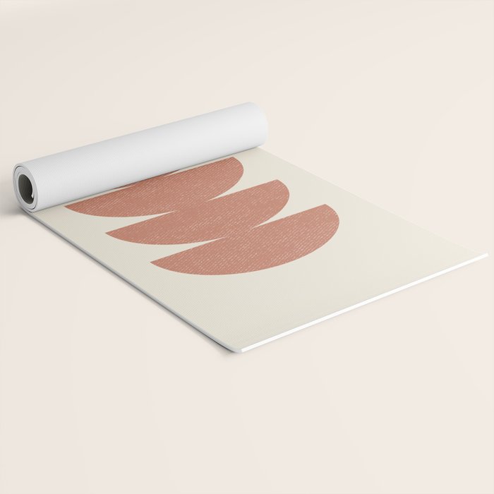 Half Circle 3 - Orange Terra Yoga Mat Gallery Image 2