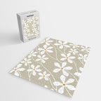 Chic Floral Flow in Beige Jigsaw Puzzle Gallery Image 2