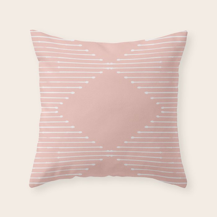 Geo (Blush) Throw Pillow Gallery Image 1