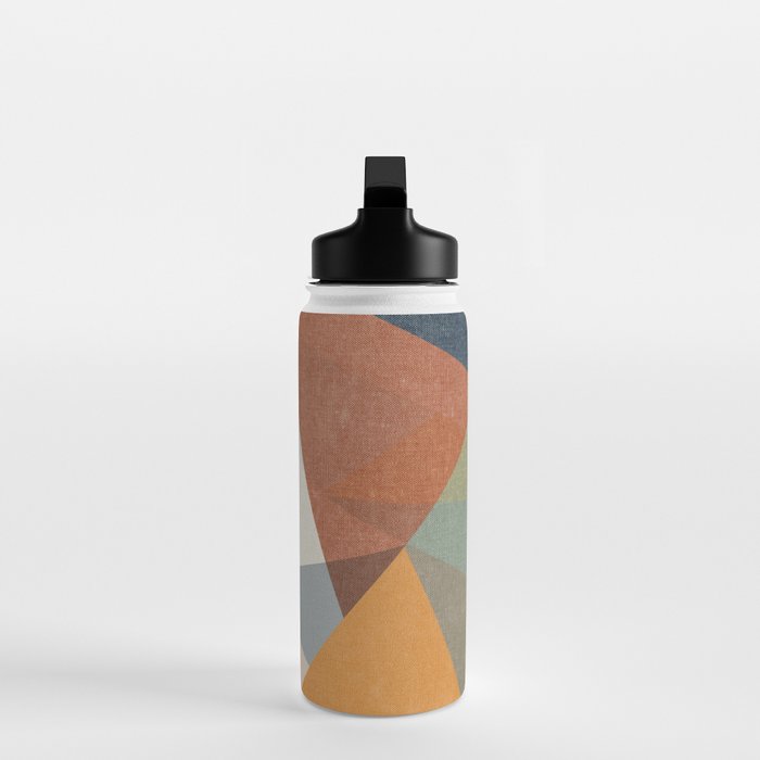 modern triangle mosaic - multi Water Bottle Gallery Image 3