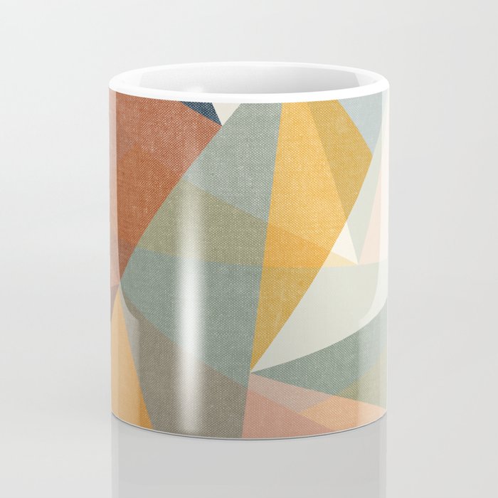 modern triangle mosaic - multi Coffee Mug Gallery Image 4