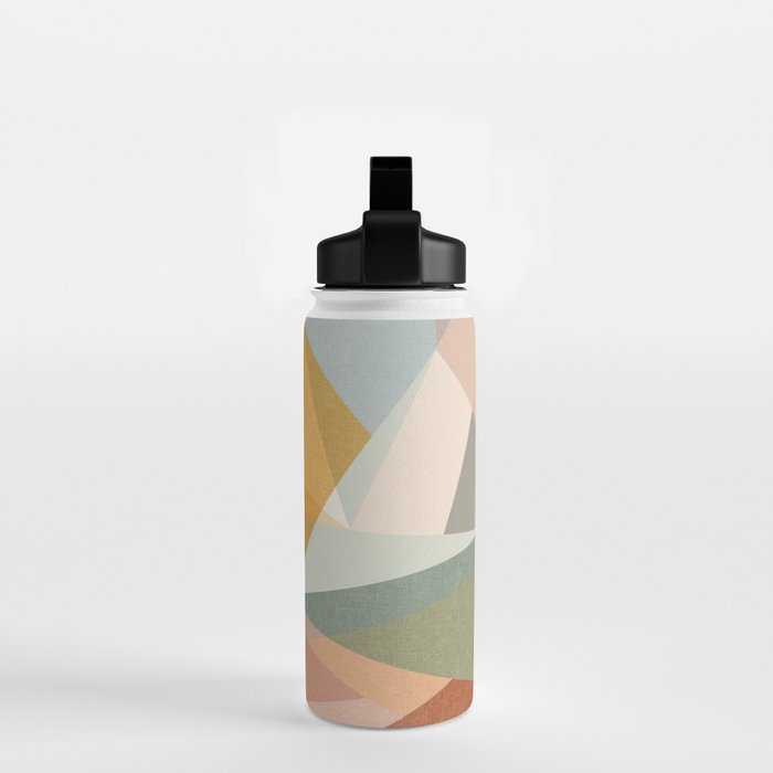 modern triangle mosaic - multi Water Bottle Gallery Image 2
