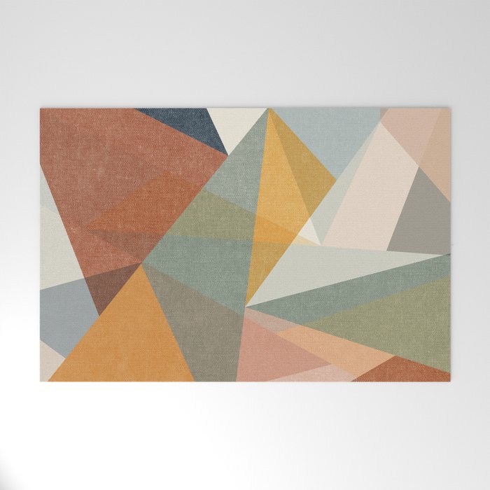 modern triangle mosaic - multi Welcome Mat Gallery Image 1