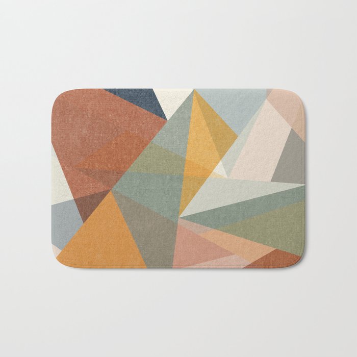 modern triangle mosaic - multi Bath Mat Gallery Image 1