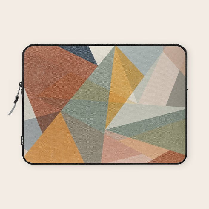 modern triangle mosaic - multi Laptop Sleeve Gallery Image 1