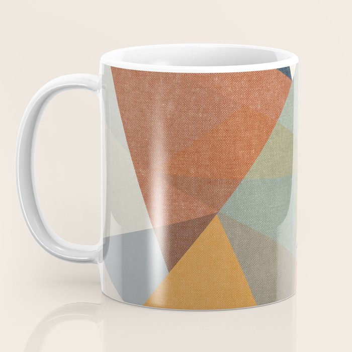 modern triangle mosaic - multi Coffee Mug Gallery Image 3