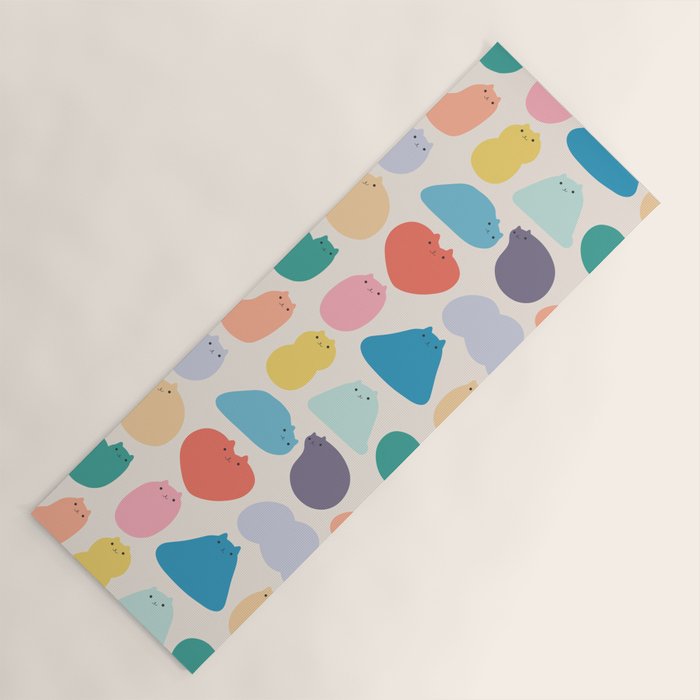 Cat Landscape 168 - Colourful Cats Yoga Mat Gallery Image 1