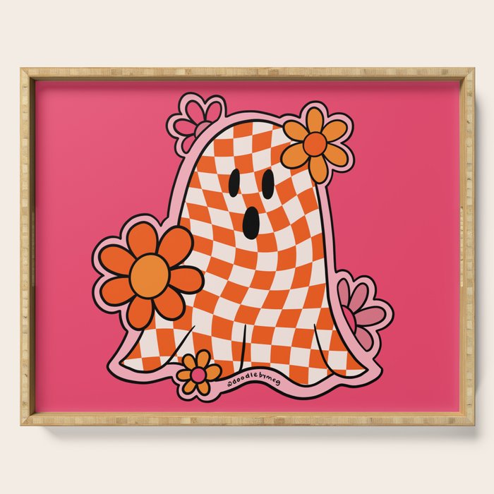 Checkerboard Ghost Serving Tray Gallery Image 1