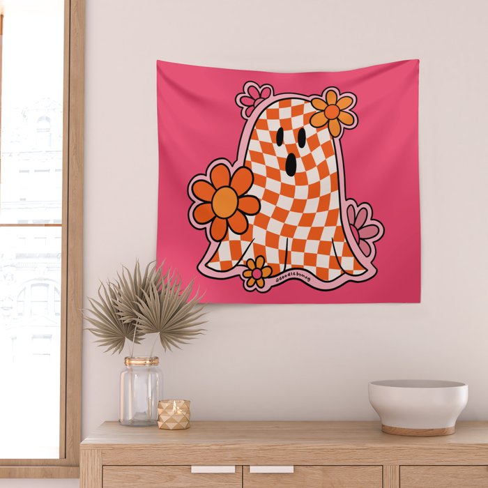 Checkerboard Ghost Wall Tapestry Gallery Image 2