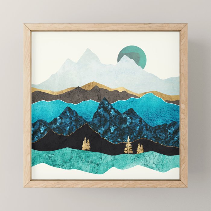 Teal Afternoon Mini Art Print Gallery Image 1