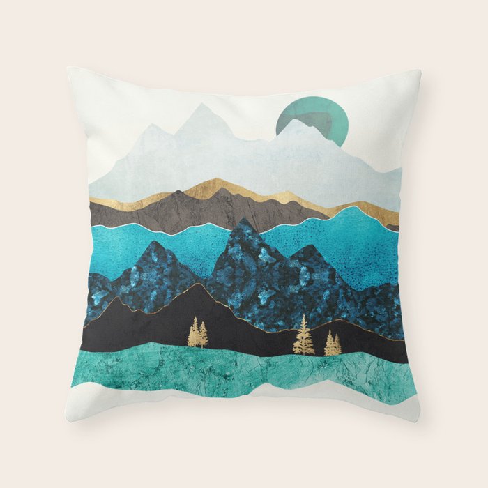 Teal Afternoon Throw Pillow Gallery Image 6