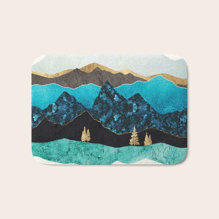 Teal Afternoon Bath Mat Gallery Image 1